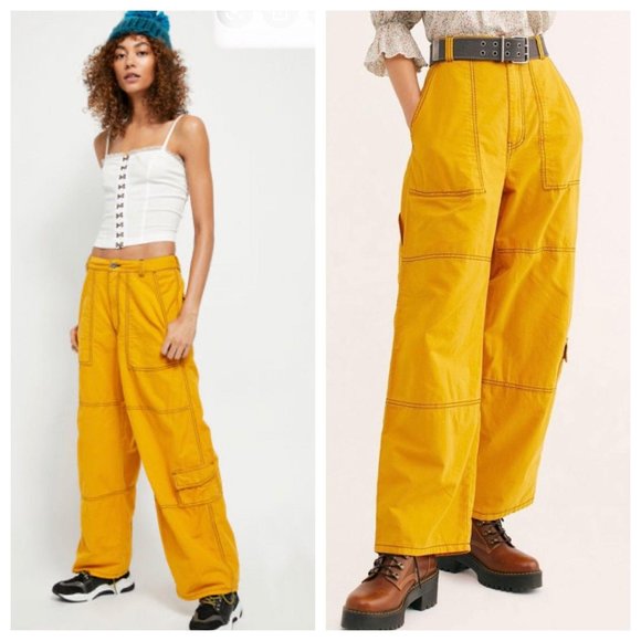 Free People Pants - Free People Calendula Wide Leg Cargo Pants NWT 4
